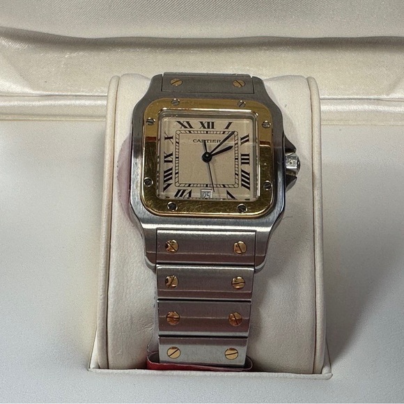 💯% AUTHENTIC Cartier Santos De Cartier Men's Luxury Watch Excellent EUC - Picture 10 of 11